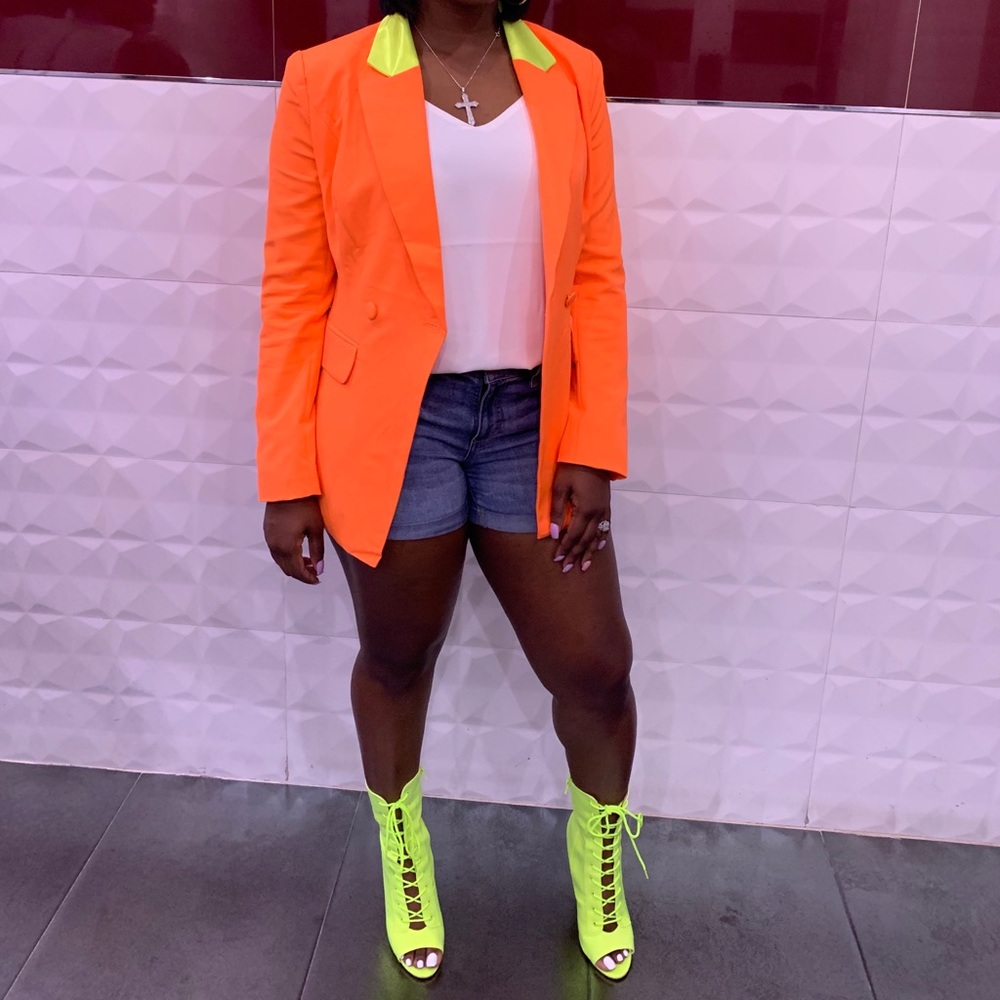 Orange blazer